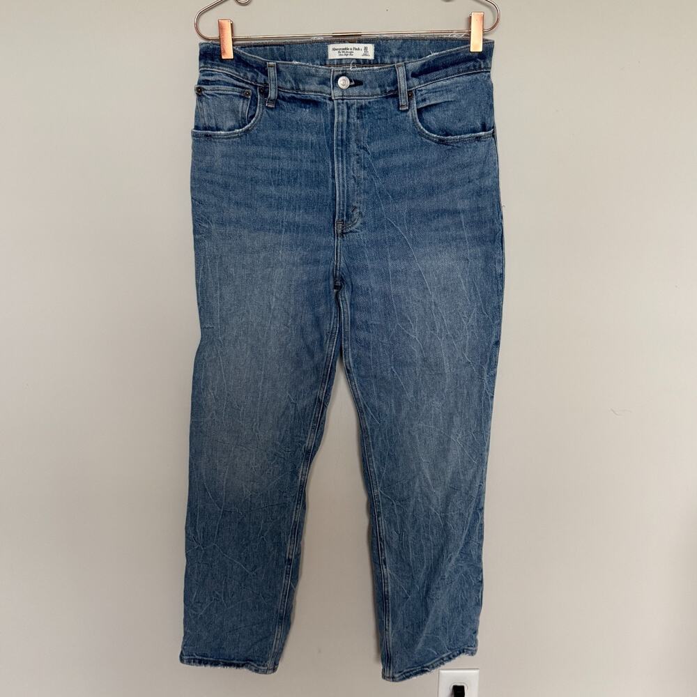 Abercrombie Fitch Womens Ultra High Rise The 90’s Straight Jeans Size 30 10S - Picture 2 of 7